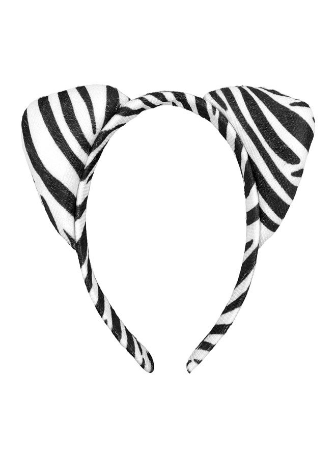 AIDVPOD Zebra Headband Cat Ears Hair Band Cute Animal Hair Accessories for Women Halloween Party Headwear - Image 1